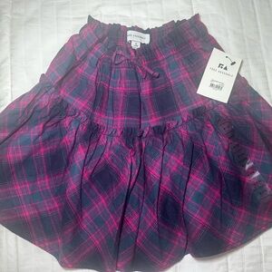 Kids Pink and Navy Plaid Blouse